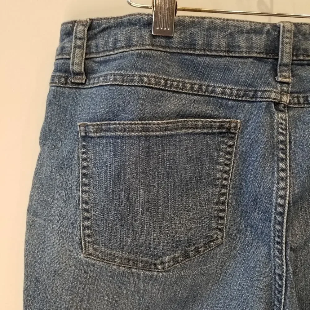 Riders by Lee Mid Rise Capri Shirts‎ Denim Jean Bermuda Long Shorts Size 14